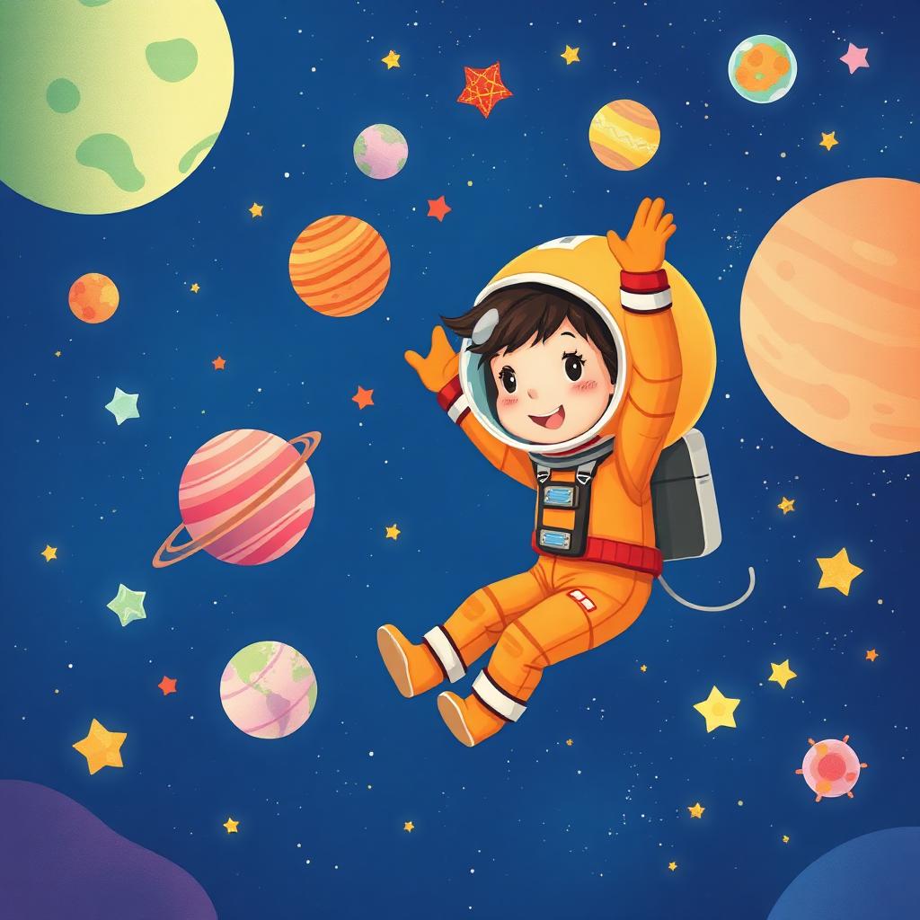 Mia and the Moon Mission — personalised storybook cover