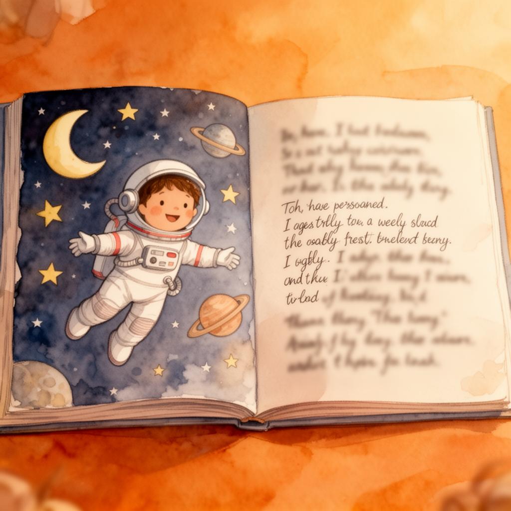 A finished personalised storybook ready to read